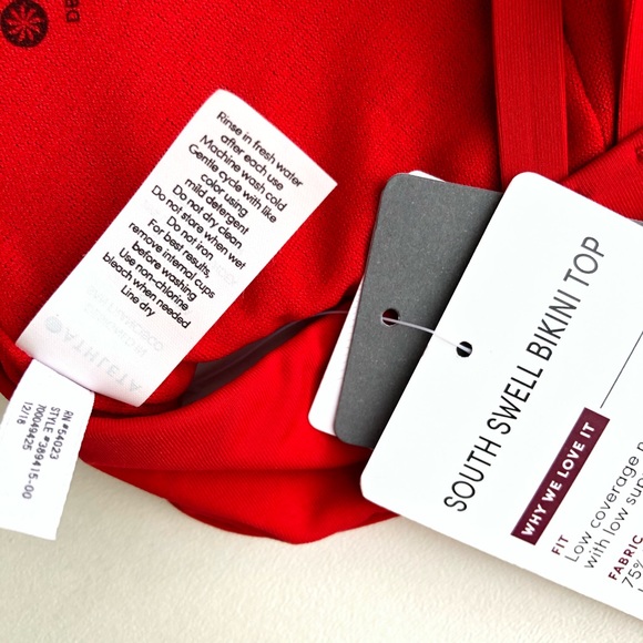 Athleta South Swell Bikini Swim Top Radiant Red S - Picture 10 of 10